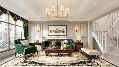 美式客餐厅3D模型下载